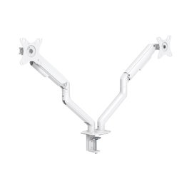 Tooq DB4132TNR-W Soporte de Mesa para 2 Monitores Blanco